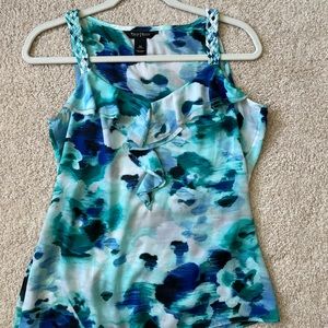 Beautiful blue/green watercolor tank top